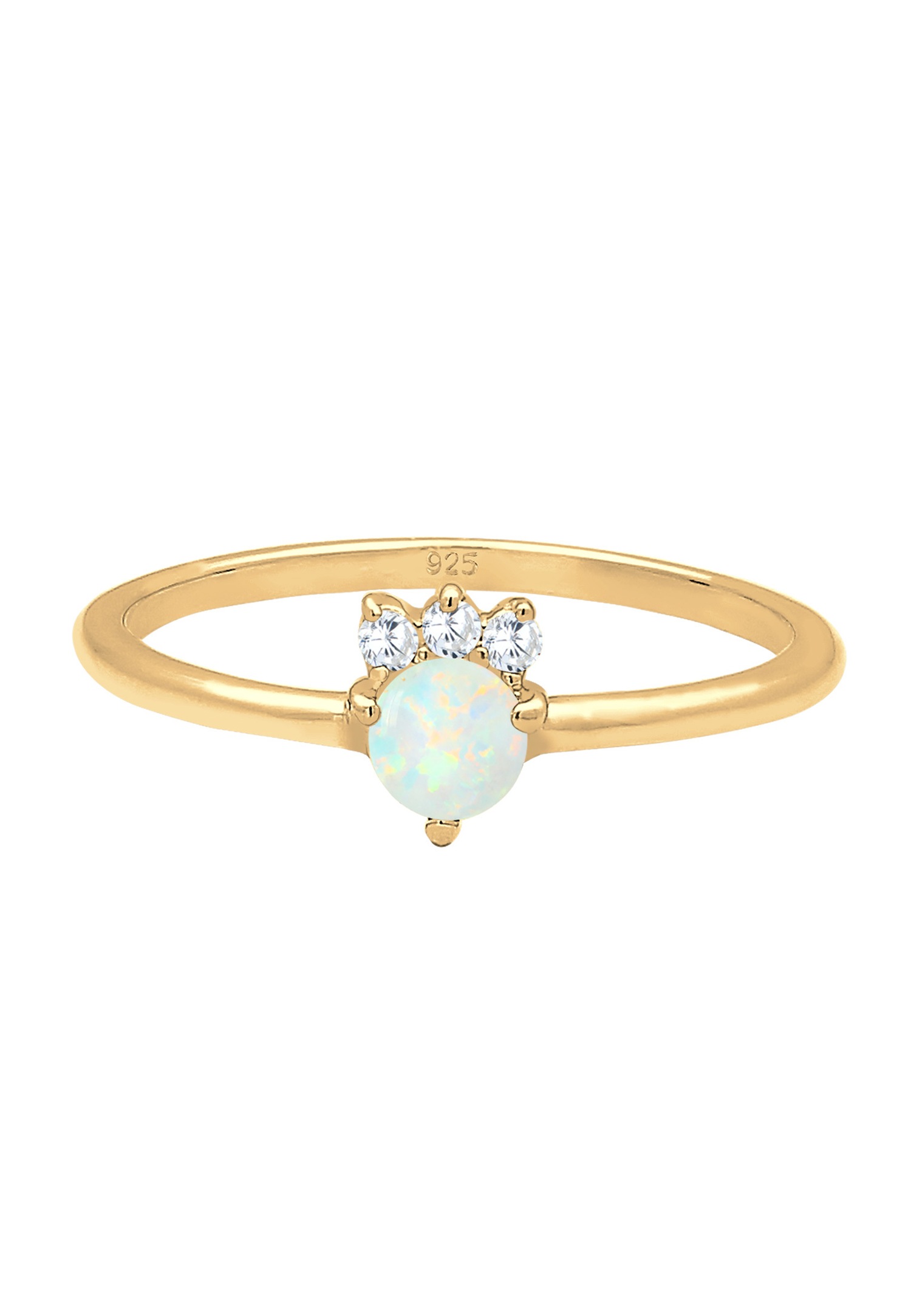 Elli Femme Vintage Look avec Cristaux syn. d'Opale et de Zircone Cubique en Argent Sterling 925