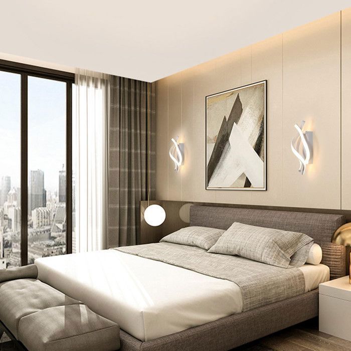 DELIPOP Applique Murale LED 22W 3000K Blanc Lampe murale intérieur moderne pour Chambre Couloir - Design incurvée - Lumière blanche