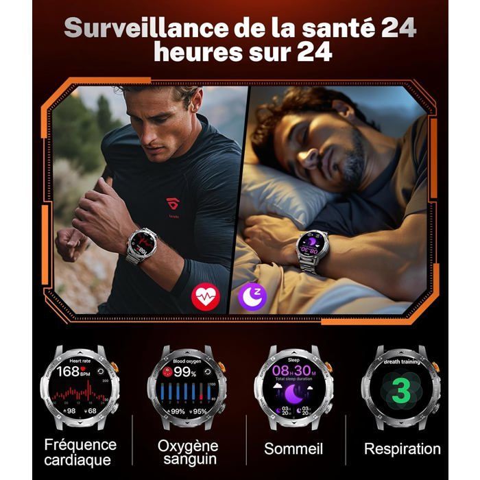 Men's Smartwatch with Bluetooth Calling - 1000mAh Battery, 1.75