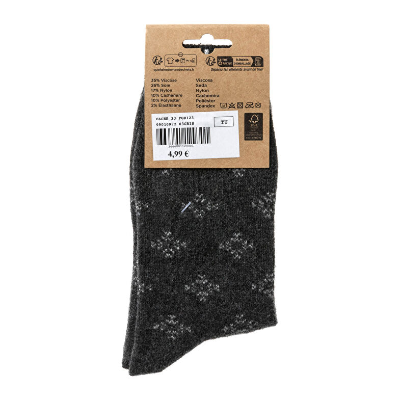 Chaussettes et collants Femme Gris