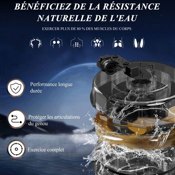 Foldable Water Rowing Machine - ISE - SY-2023 - LCD Screen - Water Resistance - App Connected