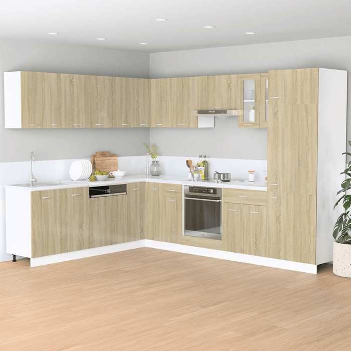 Mobile forno vidaXL Sonoma Oak 60x46x81,5 cm Truciolato, mobile da cucina, mobile contenitore, arredamento cucina, 849617