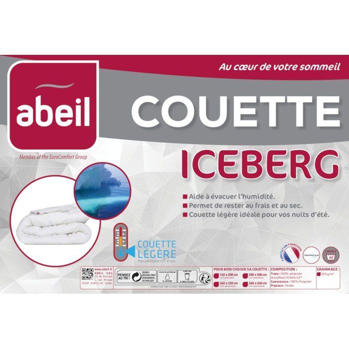 ABEIL Couette légère 200gr/m² ICEBERG 220x240cm