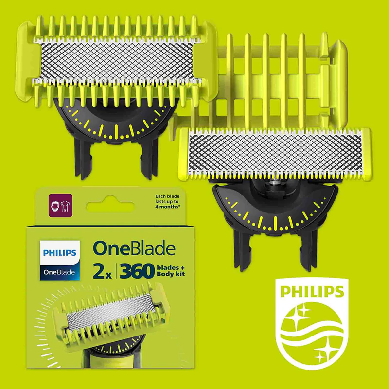 Lâminas de reposição Philips OneBlade 360 QP624/50