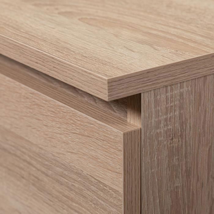 Commode AKORD K60 Chêne Sonoma 60 cm 3 tiroirs façade Chêne Sonoma 60x40x77 cm