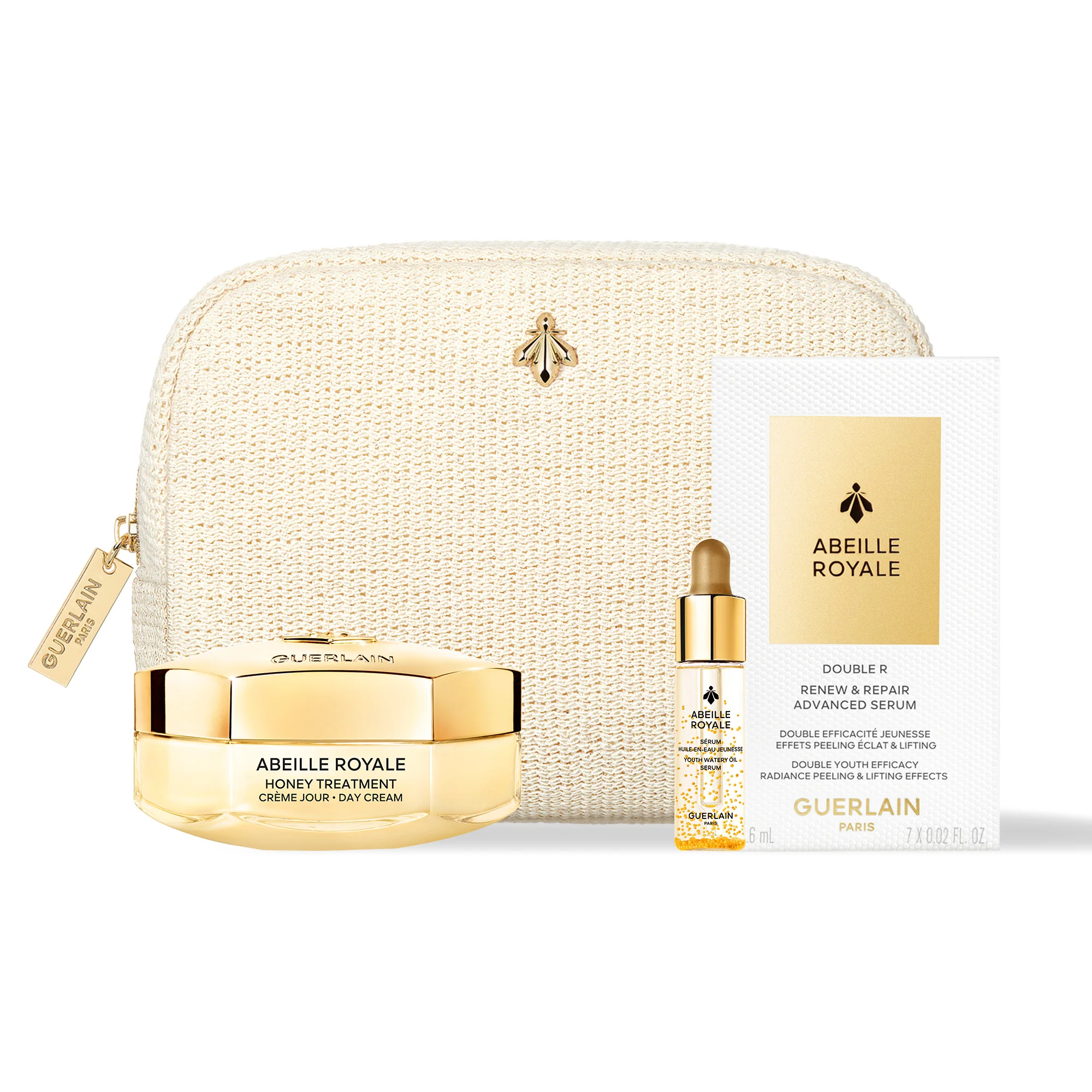 Abeille Royale Rituale Anti-Età Abeille Royale Honey Treatment Day Cream - Cofanetto Antirughe, Crema viso giorno antirughe, Siero viso antirughe, Pochette
