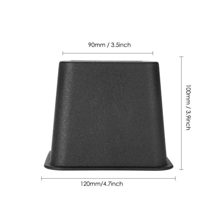 Set di 4 rialzi per letto, rialzi per mobili per letto e tavolo