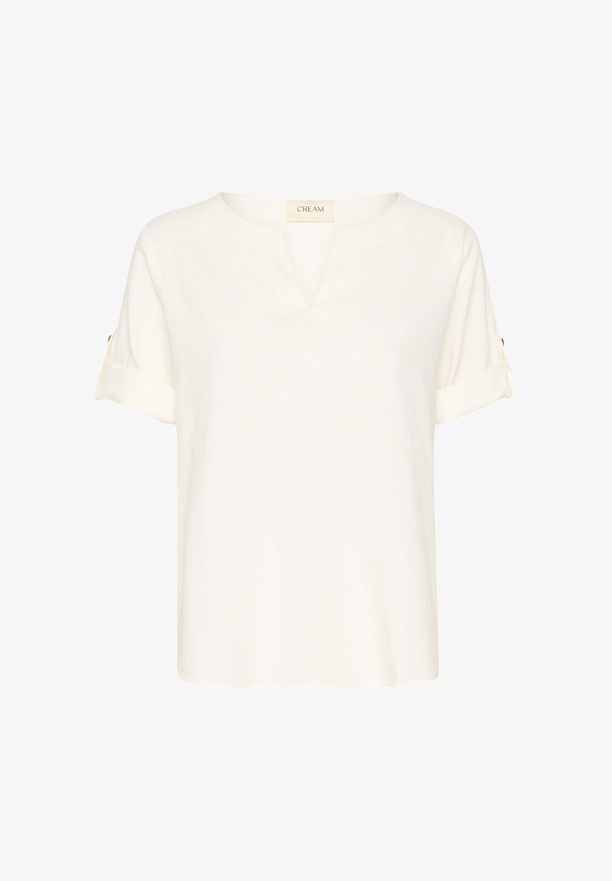 Crème CRVENTA FOLD-UP - Blouse - sneeuwwit