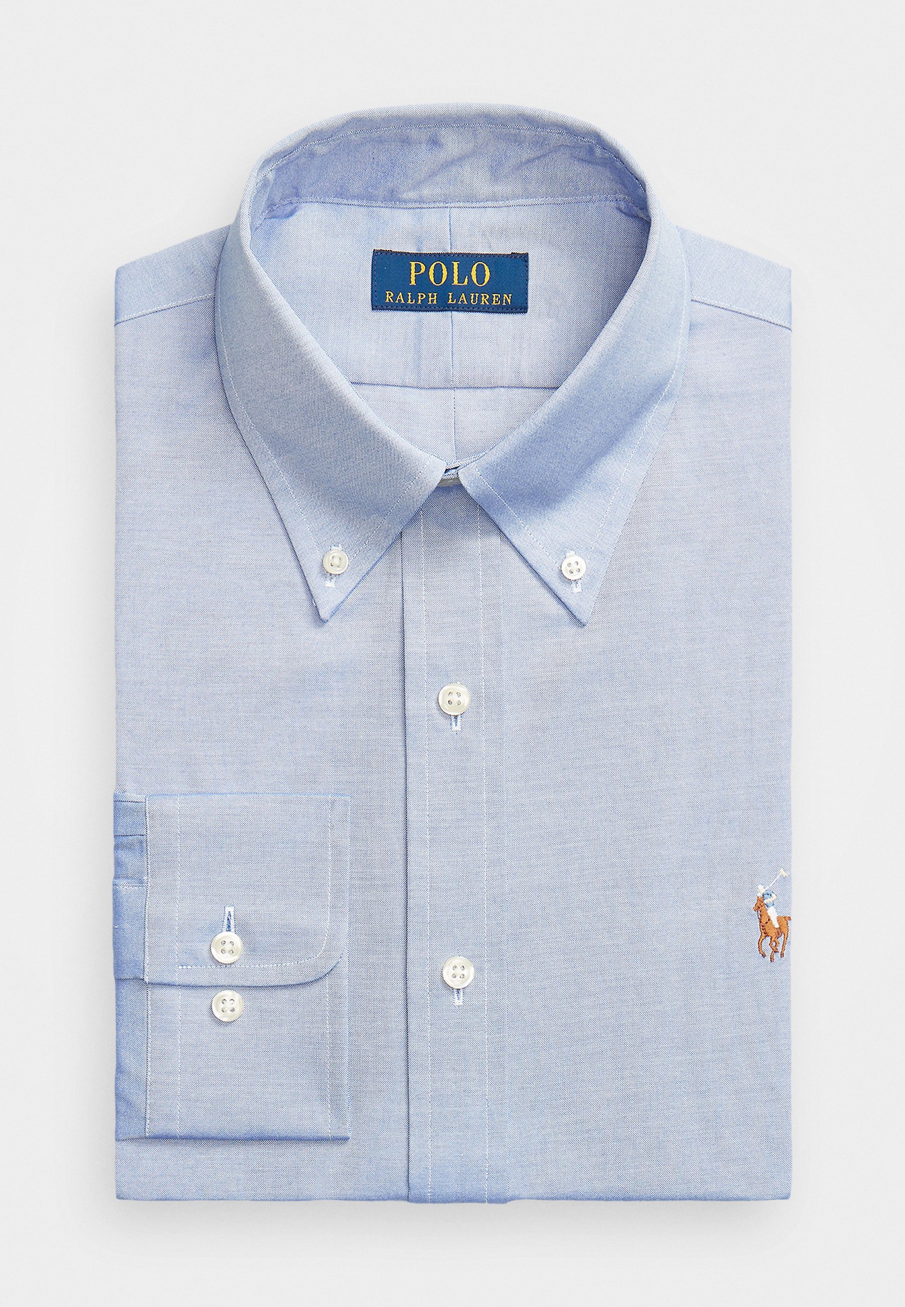Polo Ralph Lauren SLIM FIT PINPOINT OXFORD MARŠKINĖLIAI - Marškinėliai - tamsiai mėlyna/balta