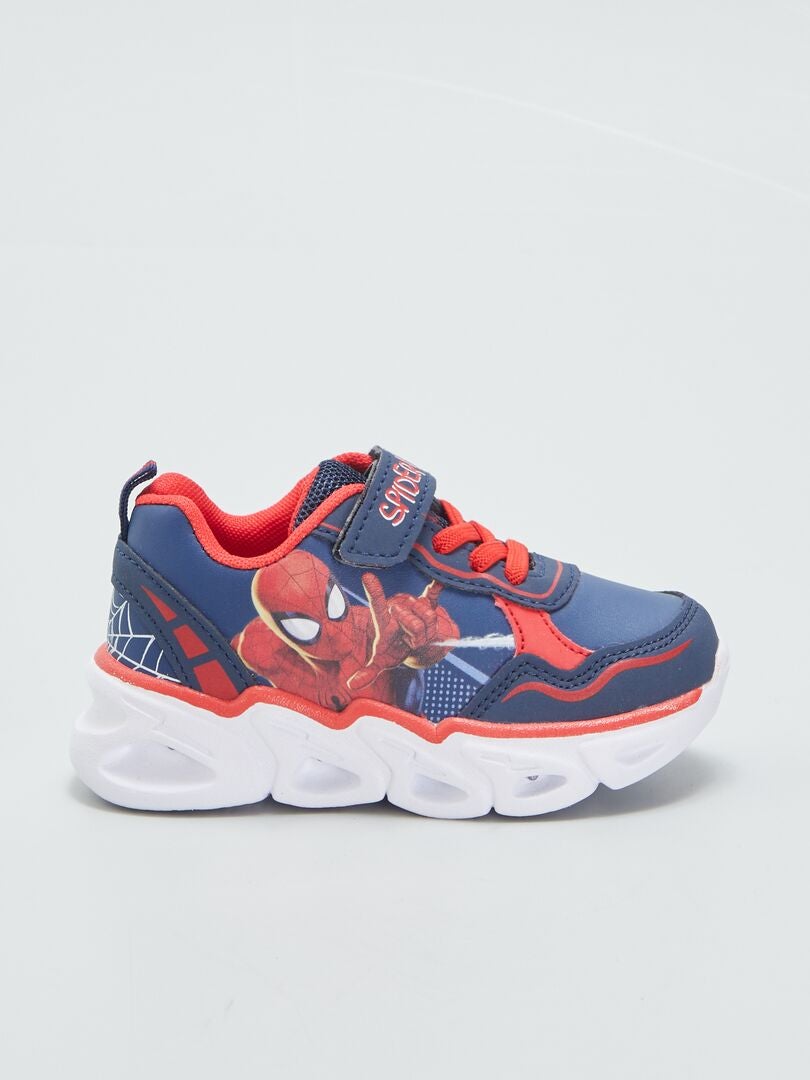Tênis luminosos 'Homem-Aranha' - azul