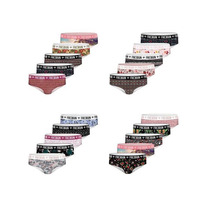 Freegun Surprise Microfiber Panties, 5-Pack for Girls