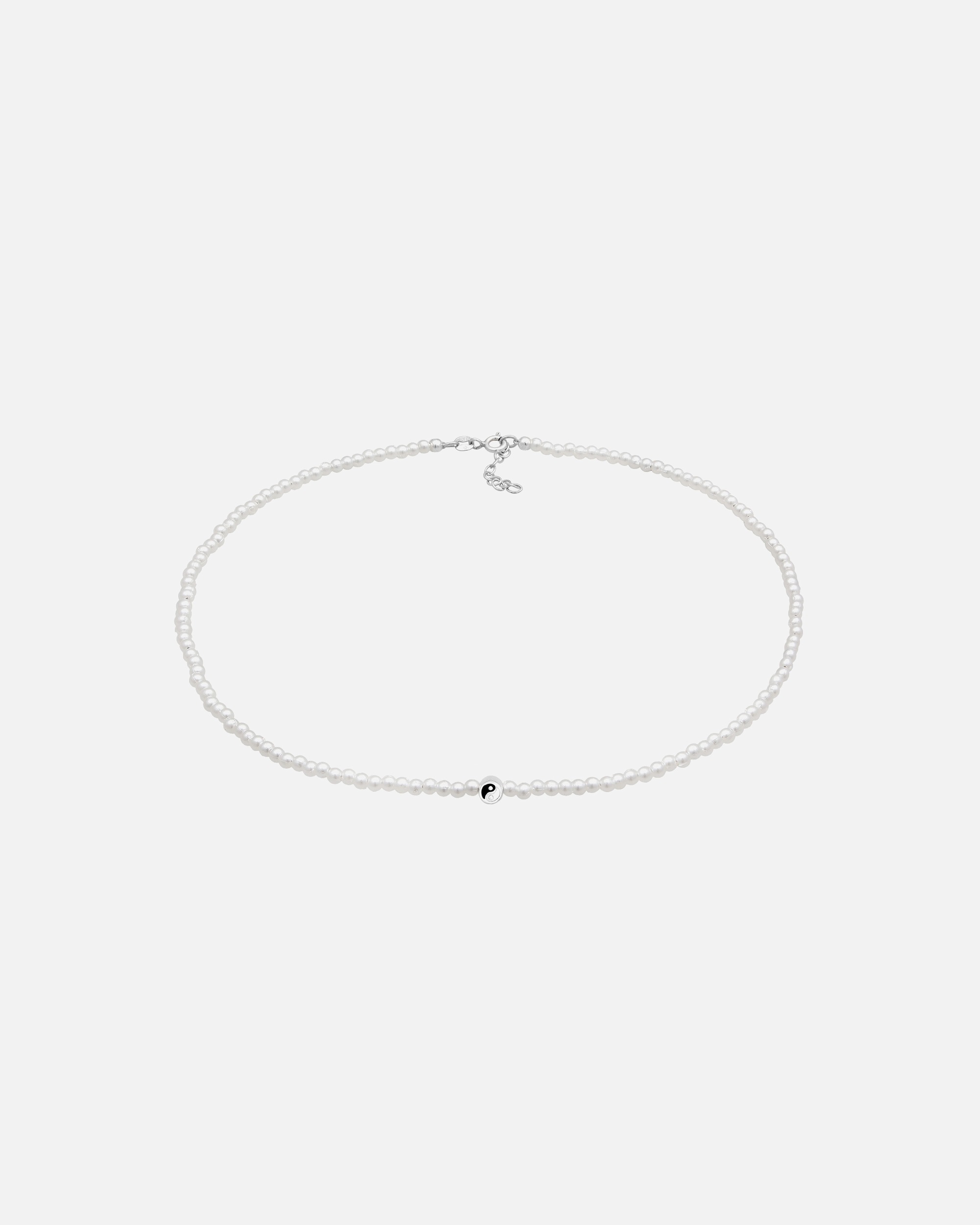 Elli Femmes Choker Yin Yang Perles de verre en Argent Sterling 925