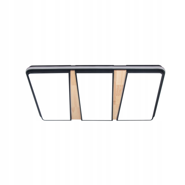 Lampa LED Plafon 90X60CM  Pilot 65W czarna bambus nowość