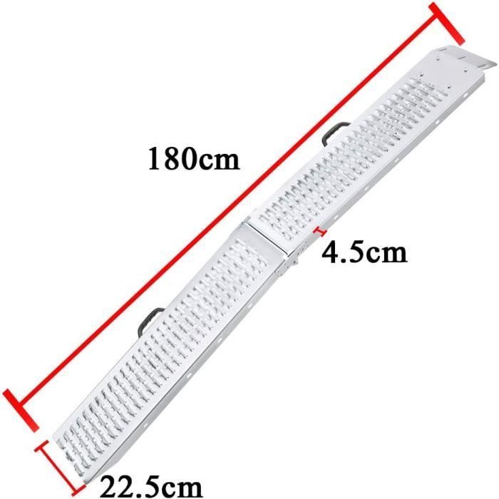Laderampen – LARS360 – 2er-Set – Verzinkter Stahl – Rutschfest – Max. Belastung 200 kg pro Rampe