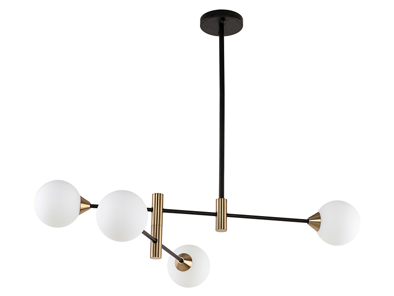 Lampa wisząca Marino 4-punktowa stalowa biało-złota