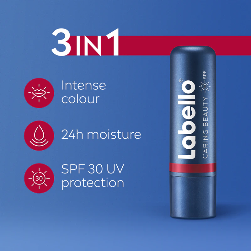 Bálsamo labial com cor Labello Caring Beauty