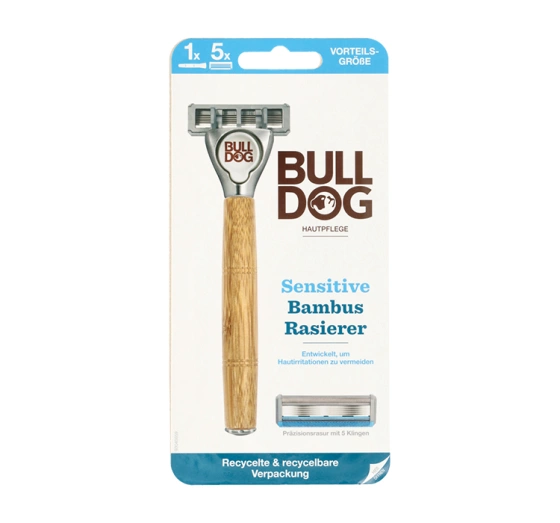 Bulldog Sensitive Bamboo Razor maszynka do golenia dla mężczyzn   4 wkłady