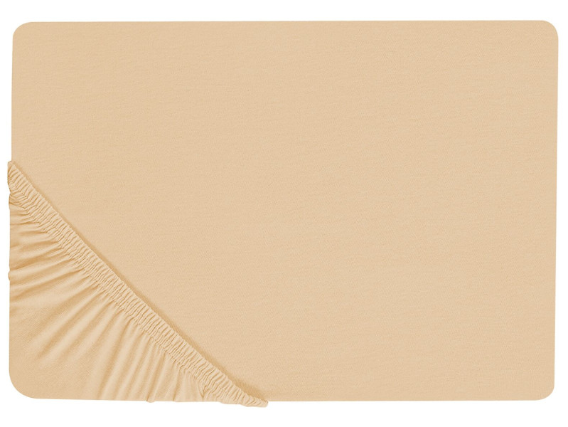 Bawełniane prześcieradło 140x200 cm jasnobrązowe