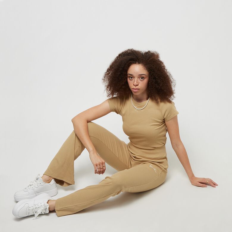 Legginsy Small Signature z rozszerzanymi nogawkami i ściągaczem