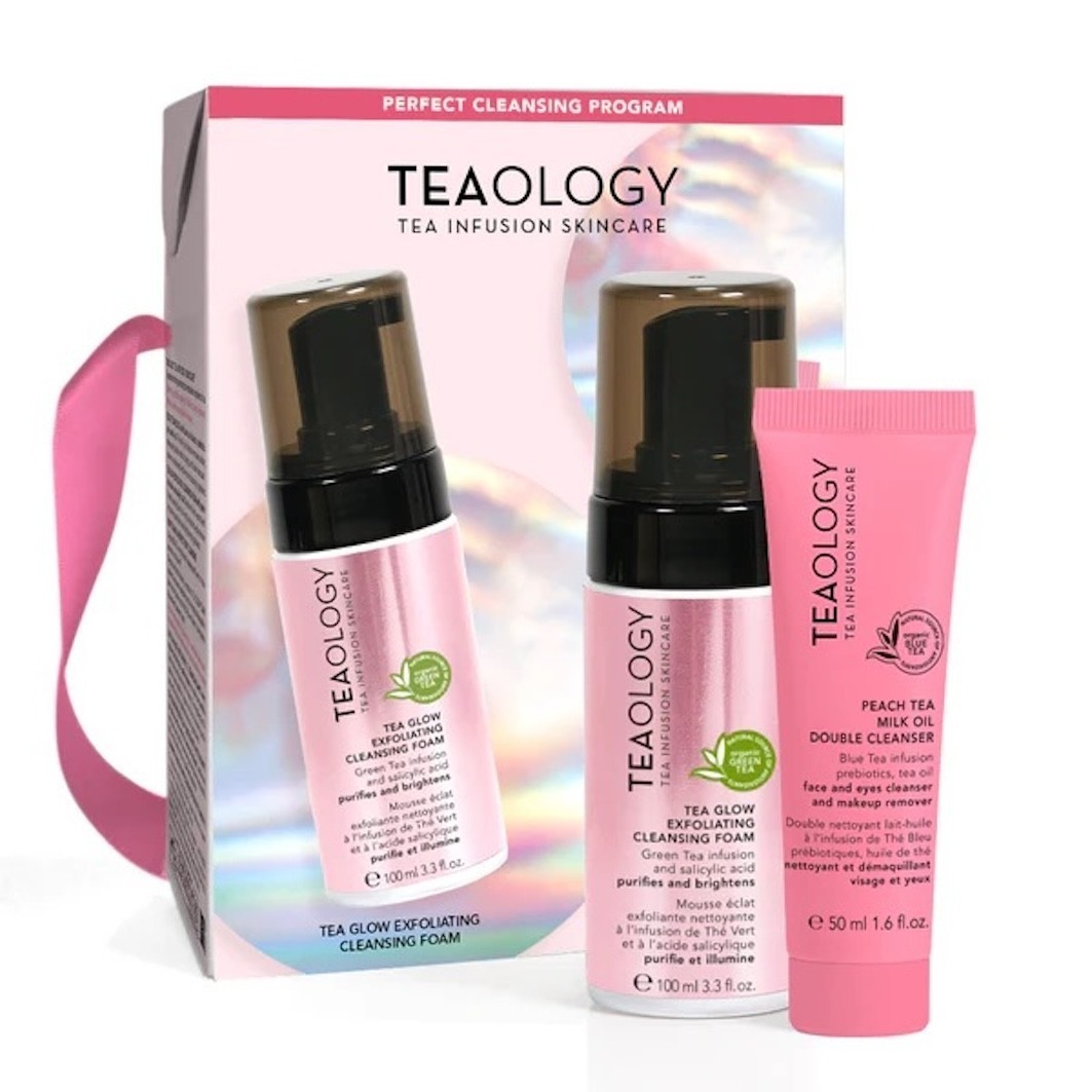 Teaology set za njegu lica s pjenom za čišćenje i dvostrukim sredstvom za čišćenje - 1 komad