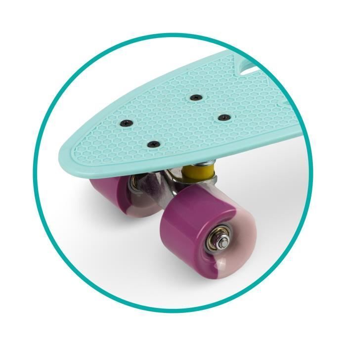 QKIDS GALAXY – Kids Skateboard 6 cm PU Wheels – ABEC-7 – From 3 Years Old to 50 kg – Anti-Slip Aluminum – Blue