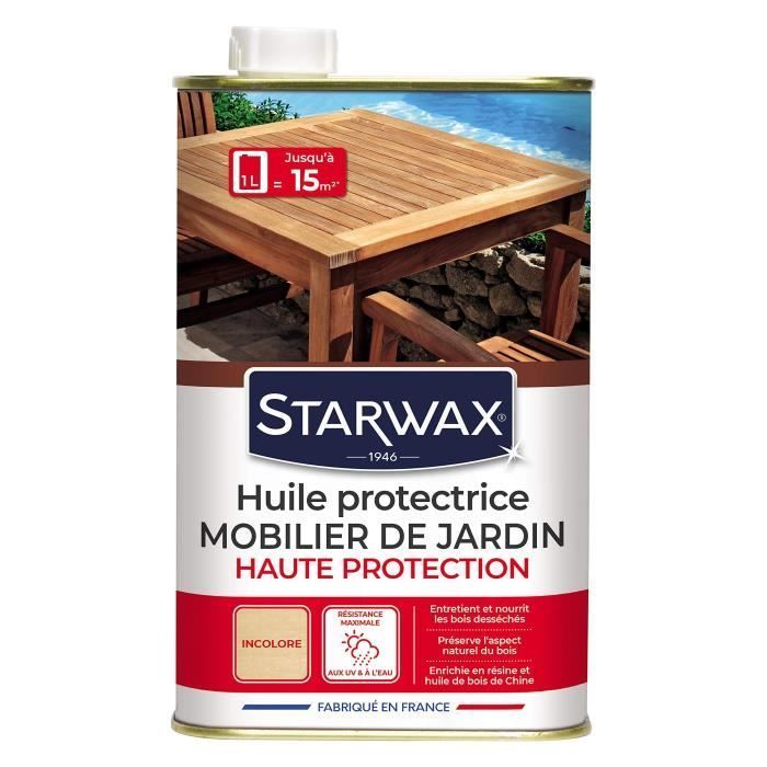 Huile protectrice mobilier de jardin - teck et bois exotique - 1 L