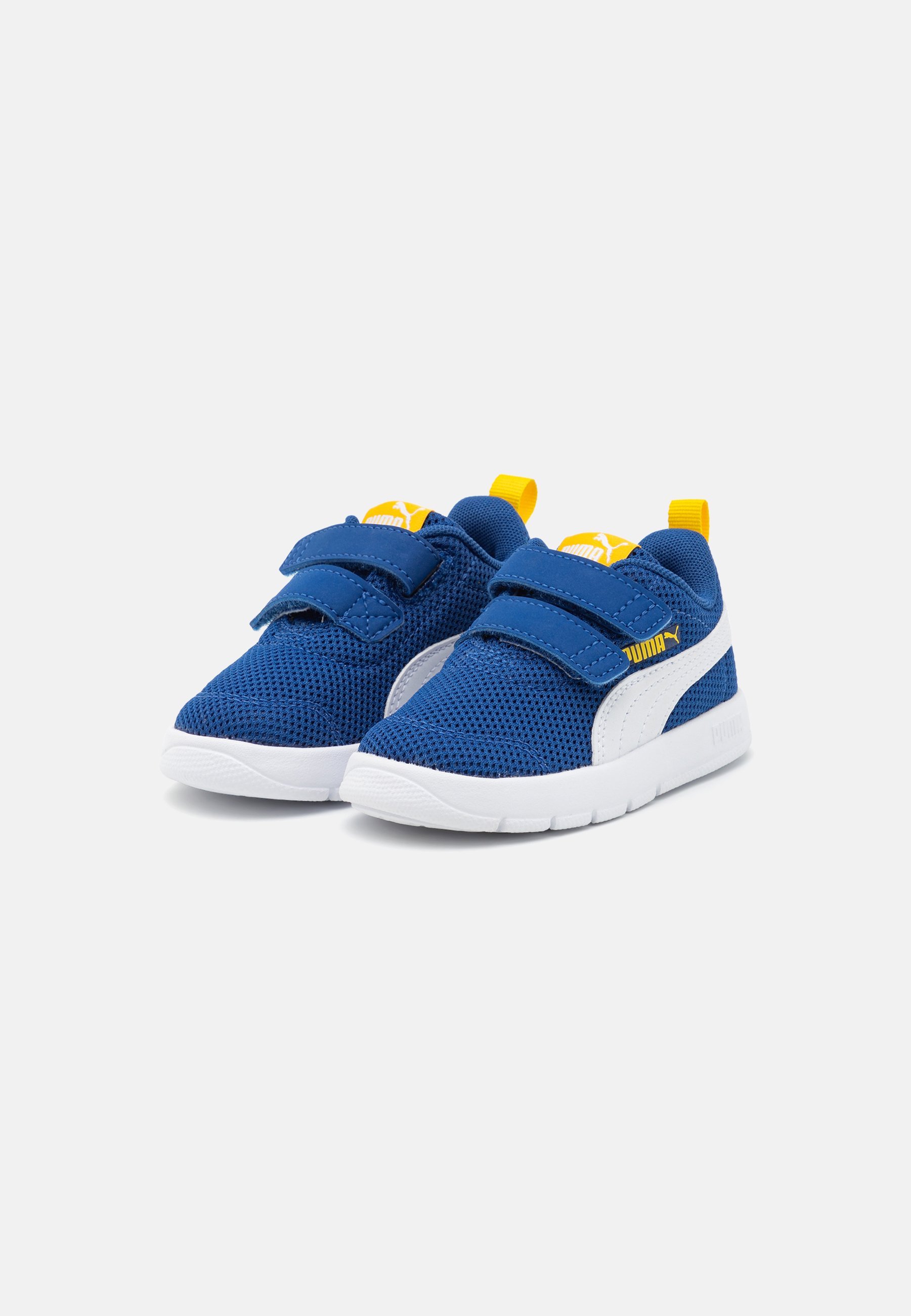Puma COURTFLEX V3 UNISEX - Straßenlaufschuhe - Clyde Royal/Weiß/Sunny Yellow