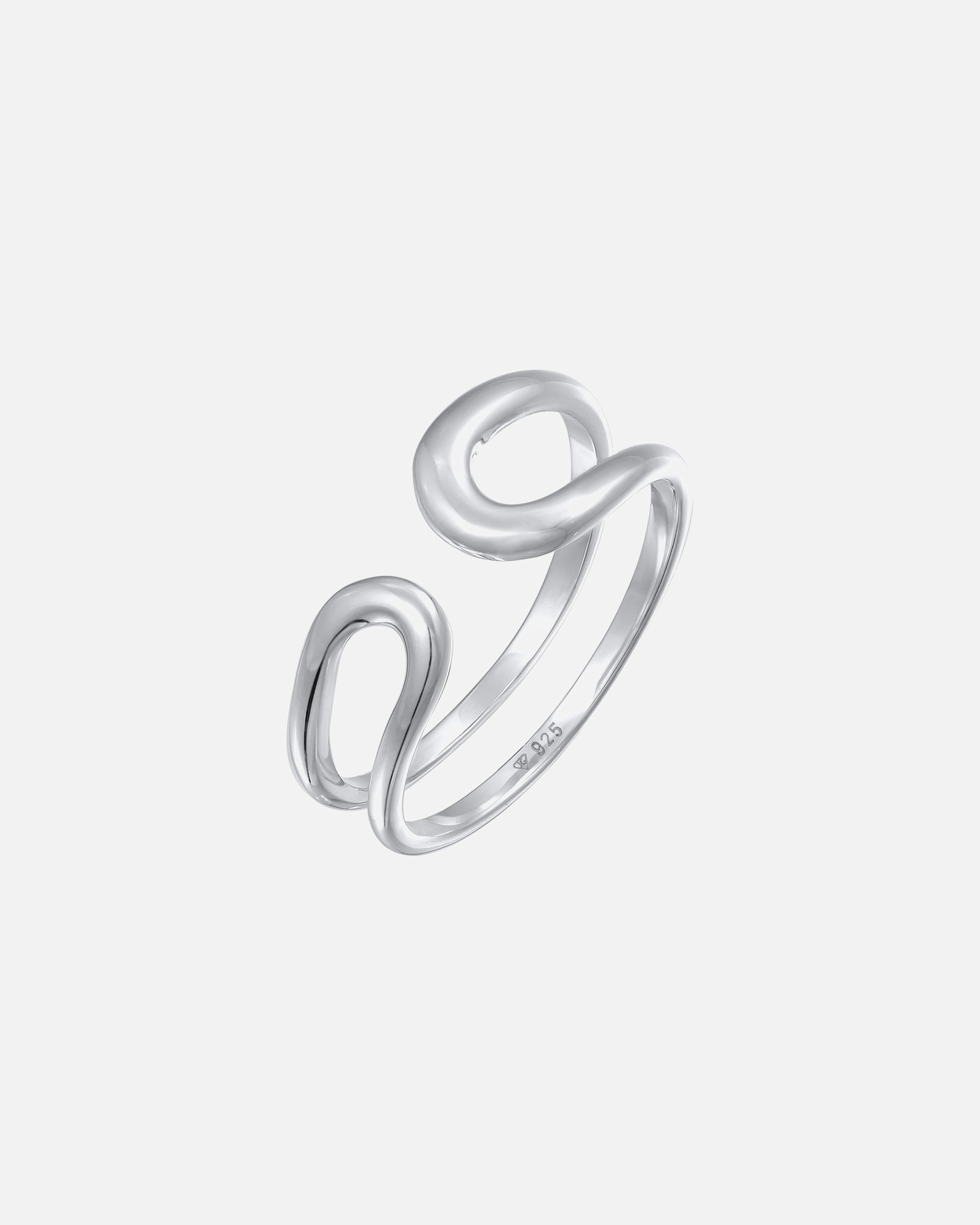 Elli PREMIUM Elli PREMIUM Bague Femmes Ouverte Géo Moderne Ajustable en argent sterling 925