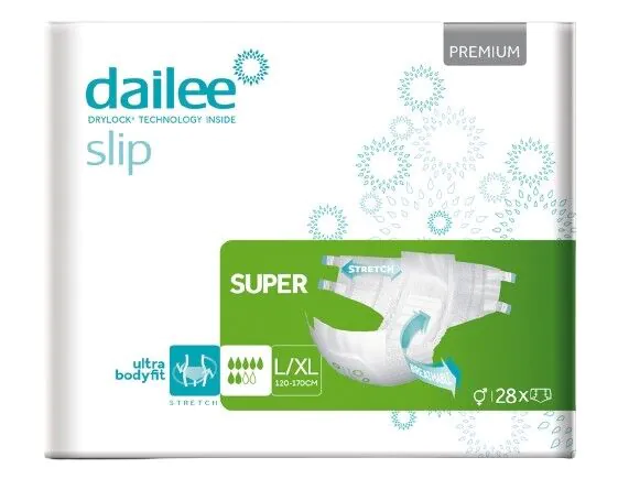 Dailee Slip Premium Super Pieluchomajtki Rozmiar L/XL 30 Sztuk