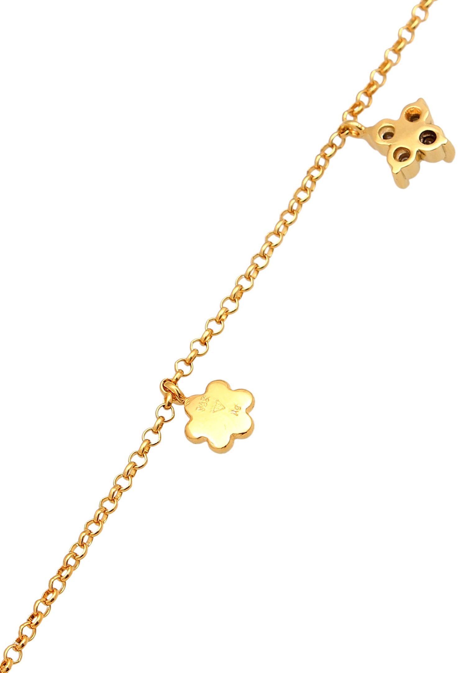 Elli Enfants fleur pendentif avec cristaux en argent sterling 925