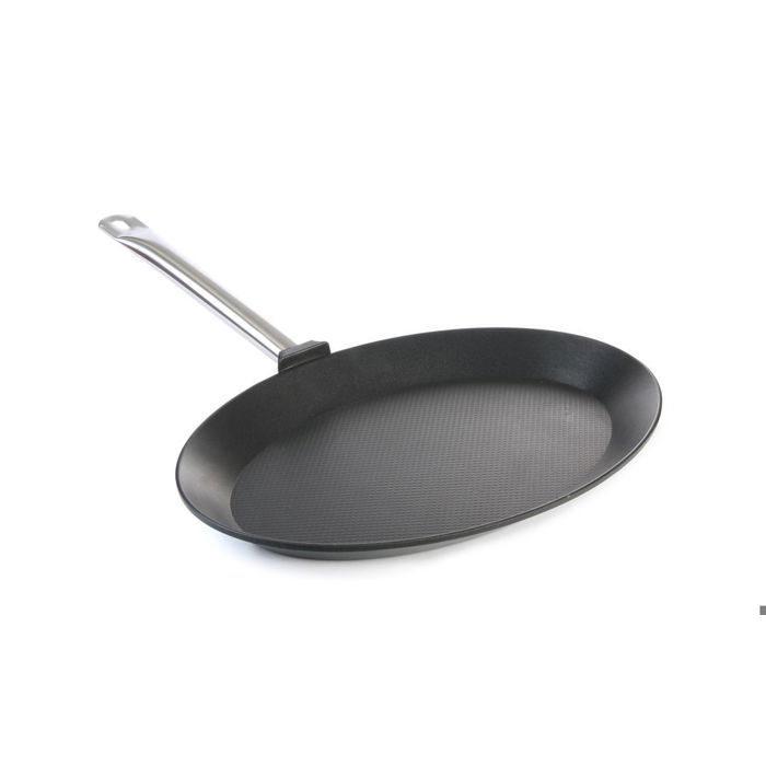 Poissonnière ovale HENDI Titanium Professional 400x275x35 mm – fonte d'aluminium, revêtement antiadhésif