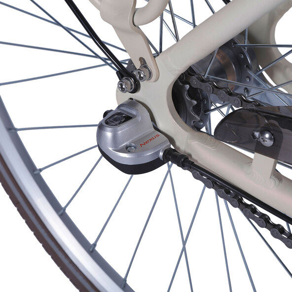 Alu-Elektro-City-Bike, Damen, béžová