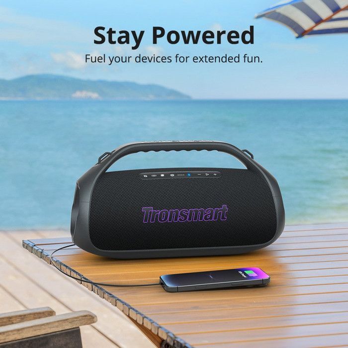 Haut-parleur Bluetooth Tronsmart Bang 2-90W-IPX6-26 heures de durée de vie-Pairage TWS-Charge RGB-USB-C-Parfait pour les fêtes