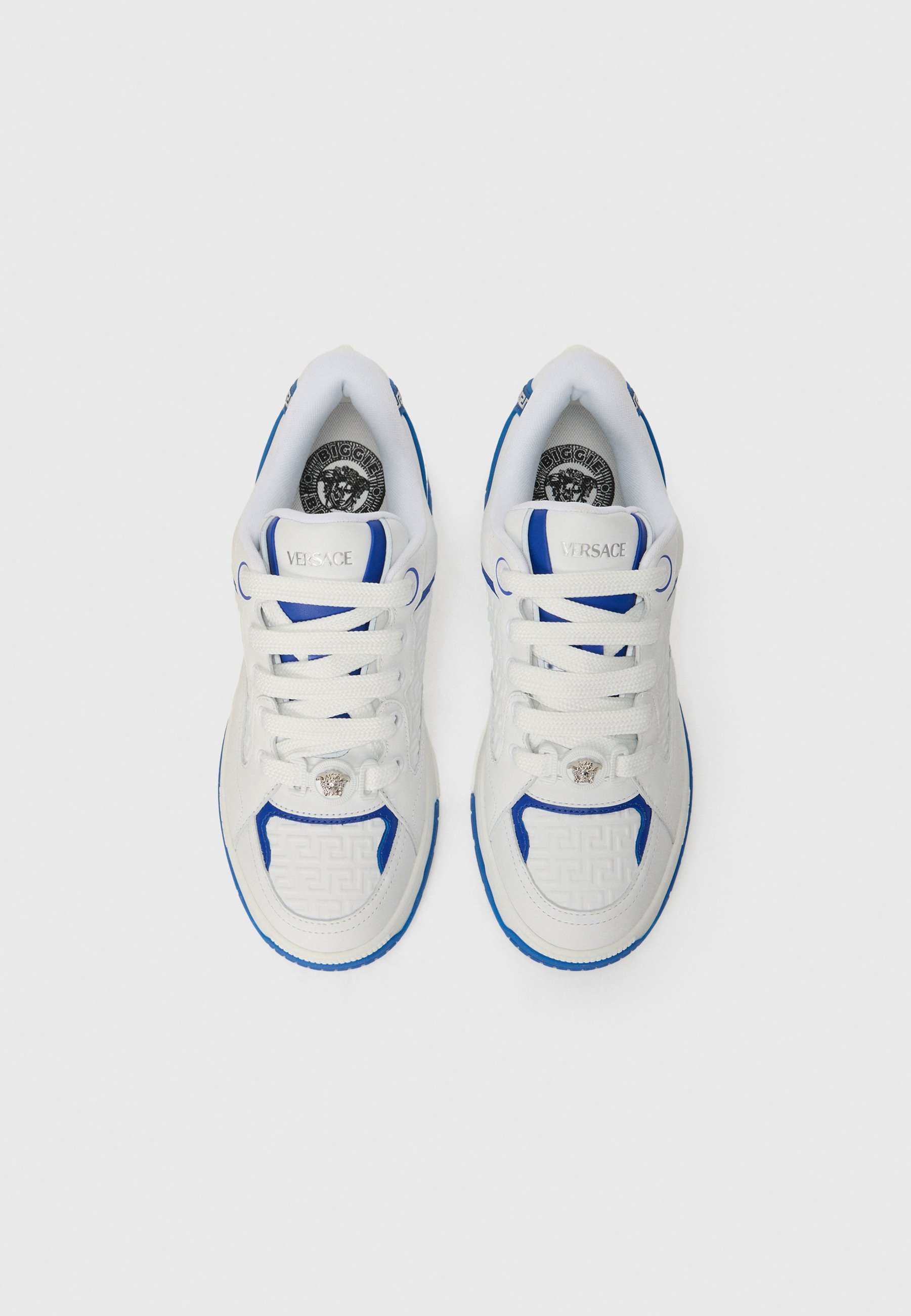 Versace Sneaker – weiß/königsblau/palladium
