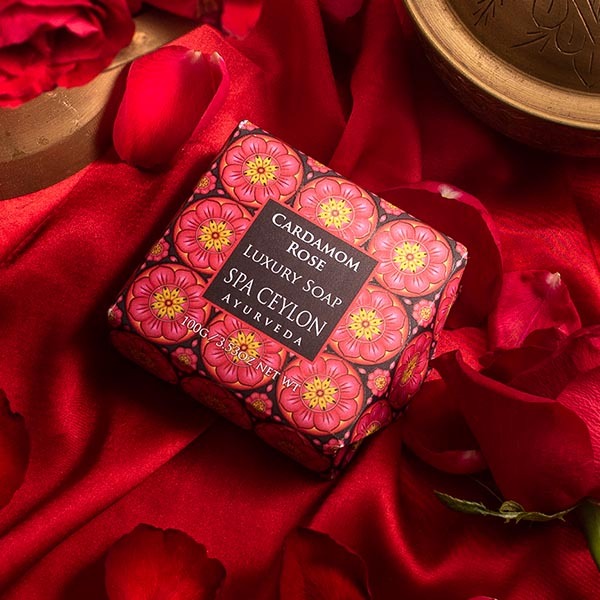 SPA CEYLON Kardamom-Rosen-Luxusseife – 100 g