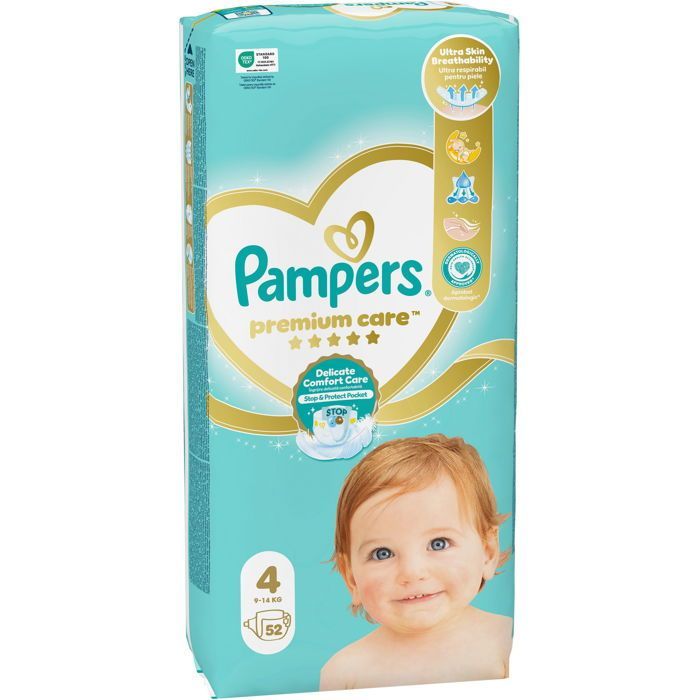 PAMPERS Premium Care vel. 4 (52 unidades)