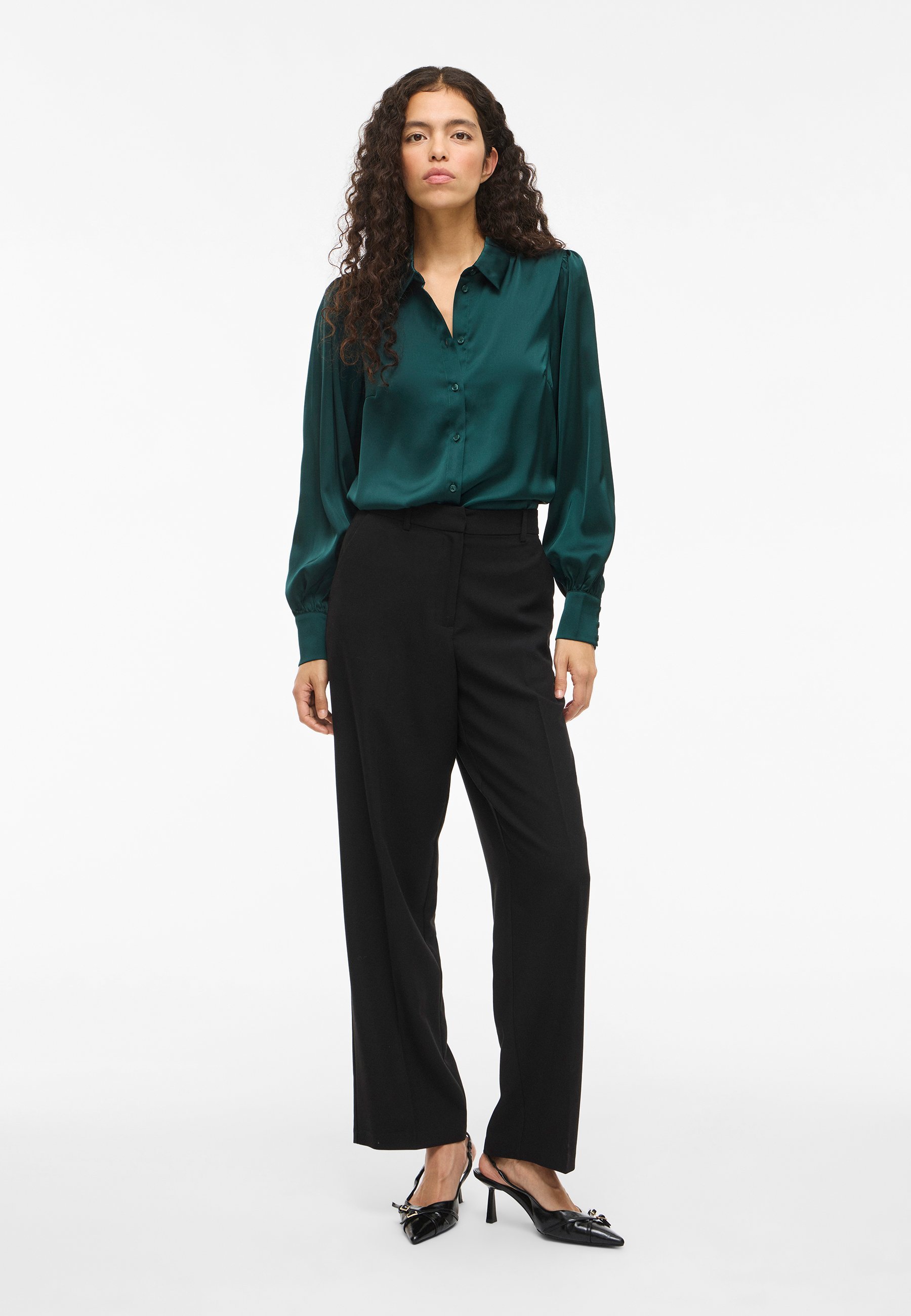 VILA VIENNA RAVENNA BALLOON NOOS - Nööpidega pluus - ponderosa mänd