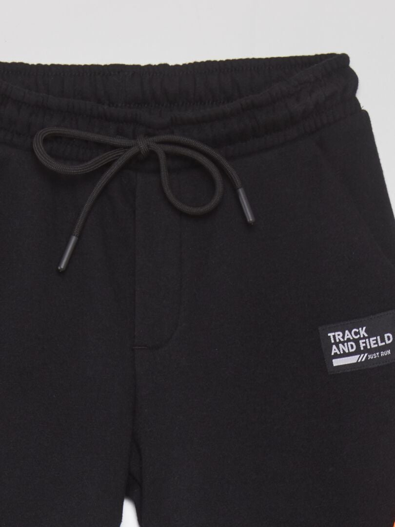 Pantalones deportivos bicolor - negros