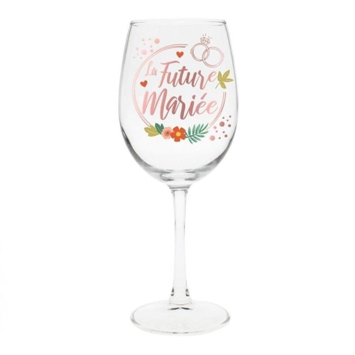 Copa de vino para la futura novia, 23 cm, oro rosa