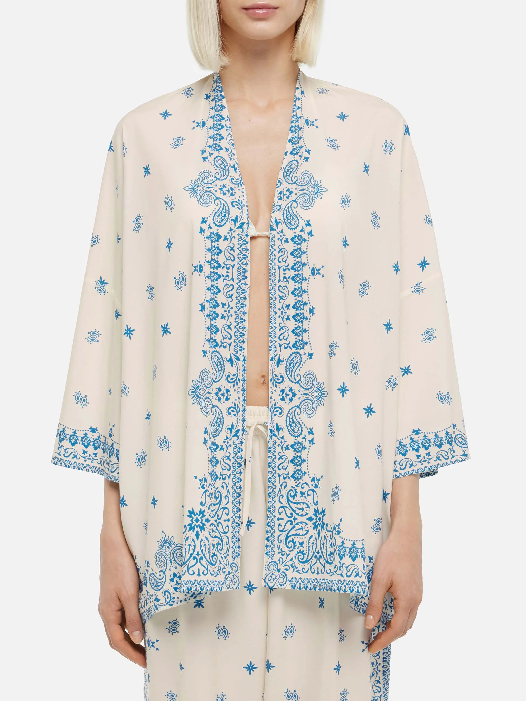 Milos kimono-jasje met geplaatste bandana-print
