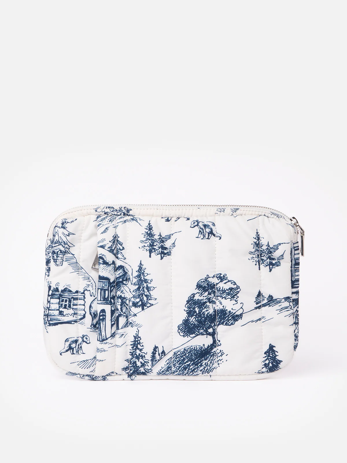 Funda para tablet acolchada con estampado toile de jouy