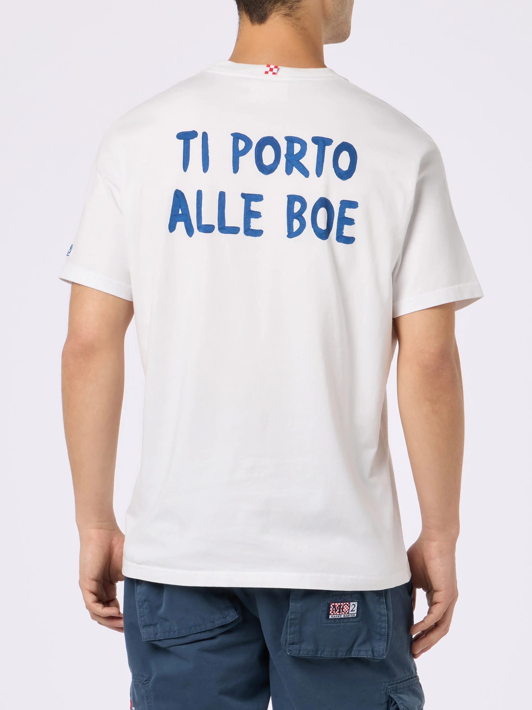 T-shirt da uomo in jersey di cotone vestibilità classica Portofino con