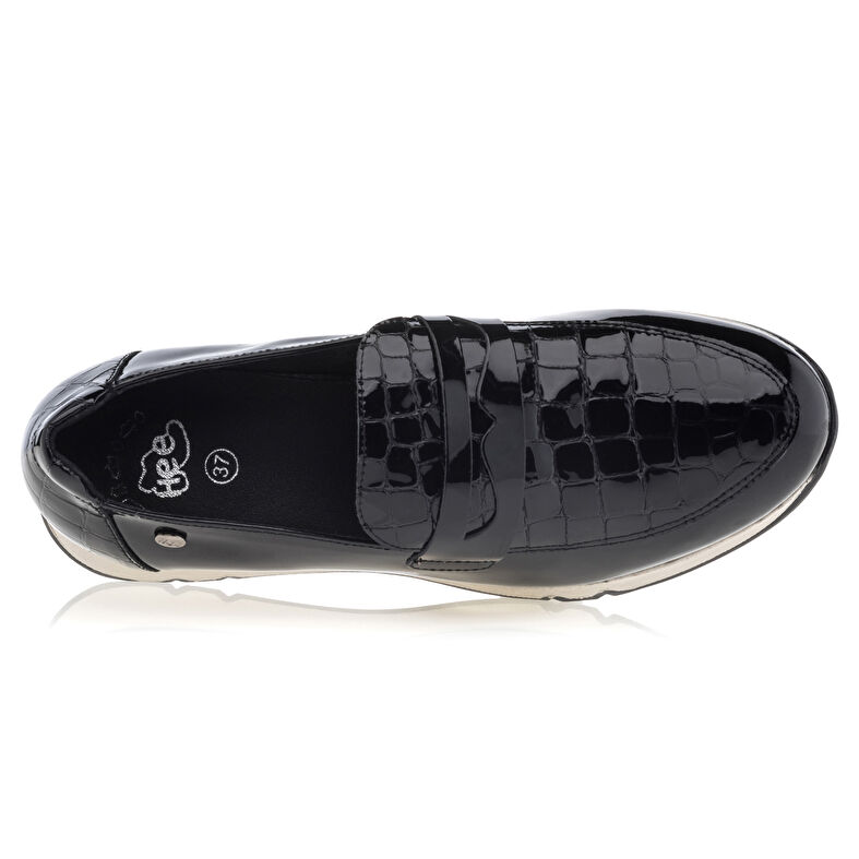 Svarte loafers/båtsko til dame