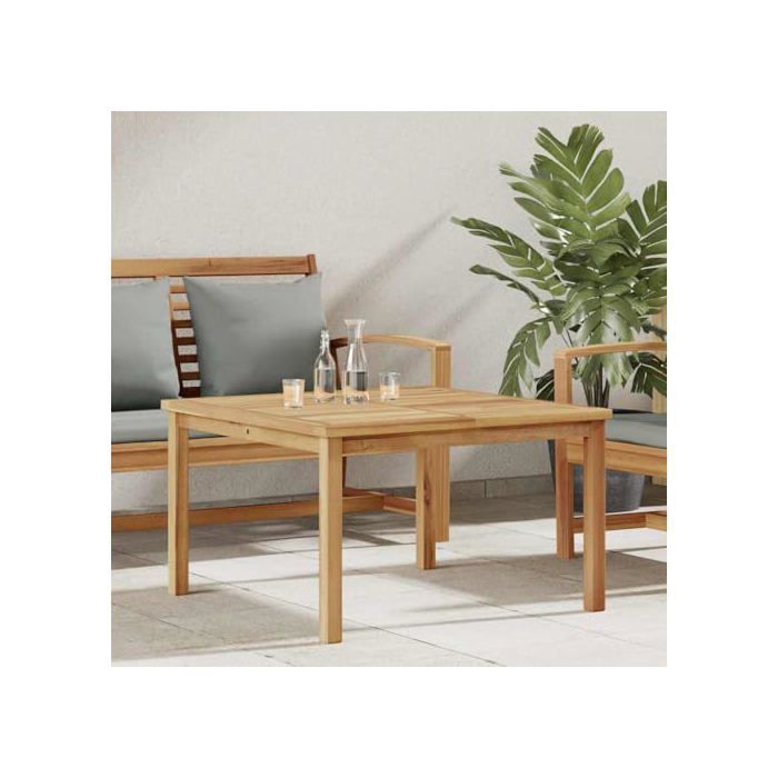 Mesa de centro de teca maciza - vidaXL - 85x85x45 cm - Marrón - Diseño moderno - Para jardín y patio - Teca maciza