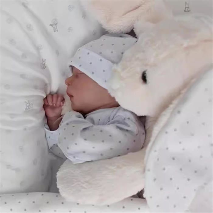 Boneco Bebê Realista em Vinil - Recém-Nascido com Aparência Realista - Feito à Mão - Presente de Natal Ideal para Crianças - 43 cm - Masculino