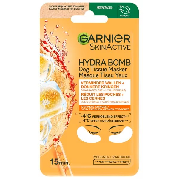 Garnier SkinActive maska za oči s narančom i hijaluronskom kiselinom