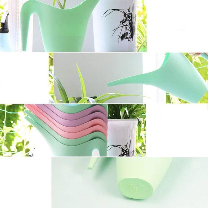 Arrosoir (4 pièces),Matte,Volume 1 Litre,Plastique,Bleu Vert Rose Violet,Petite Taille,arrosoirs pour arroseur de Jardin