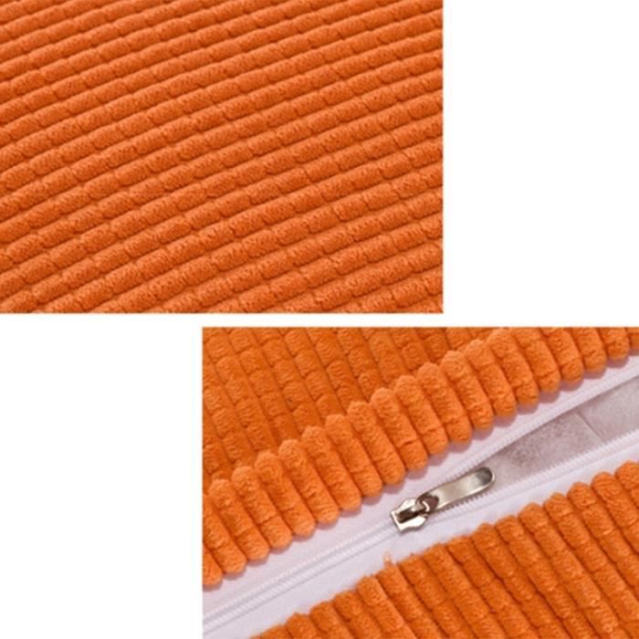 Cushion - SODIAL - Triangular - Corduroy - Orange - Removable Cover