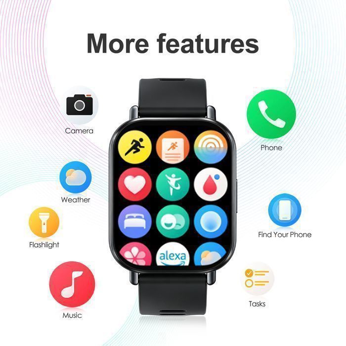 Xiaomi Redmi Watch 5 Active smartwatch, zwart — 5ATM, Bluetooth 5.3, hartslagsensor, batterijduur van 18 dagen