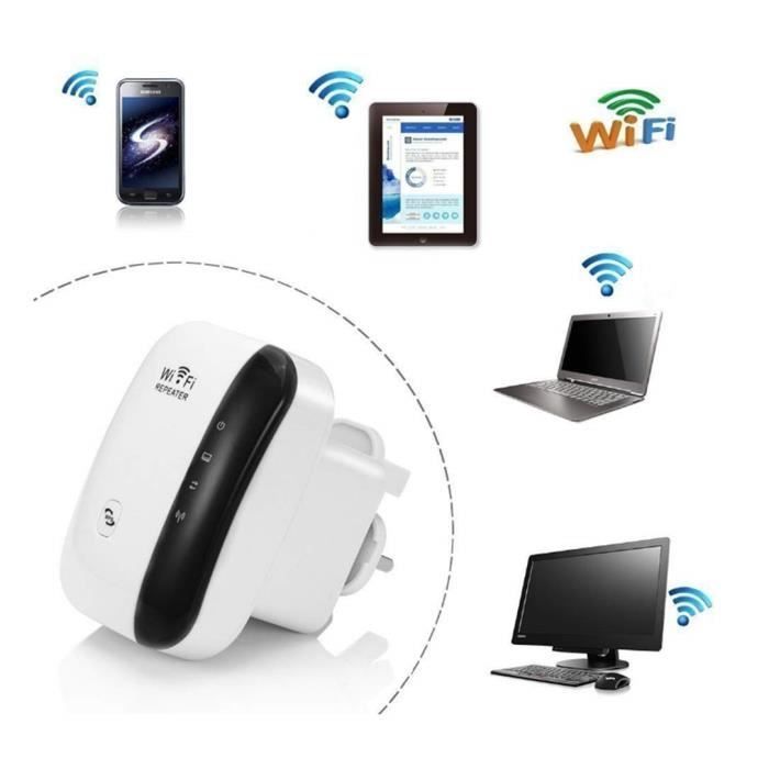 Ripetitore WiFi - BIGILANTUH - 300 Mbps - 2,4 GHz - WPS - RJ45